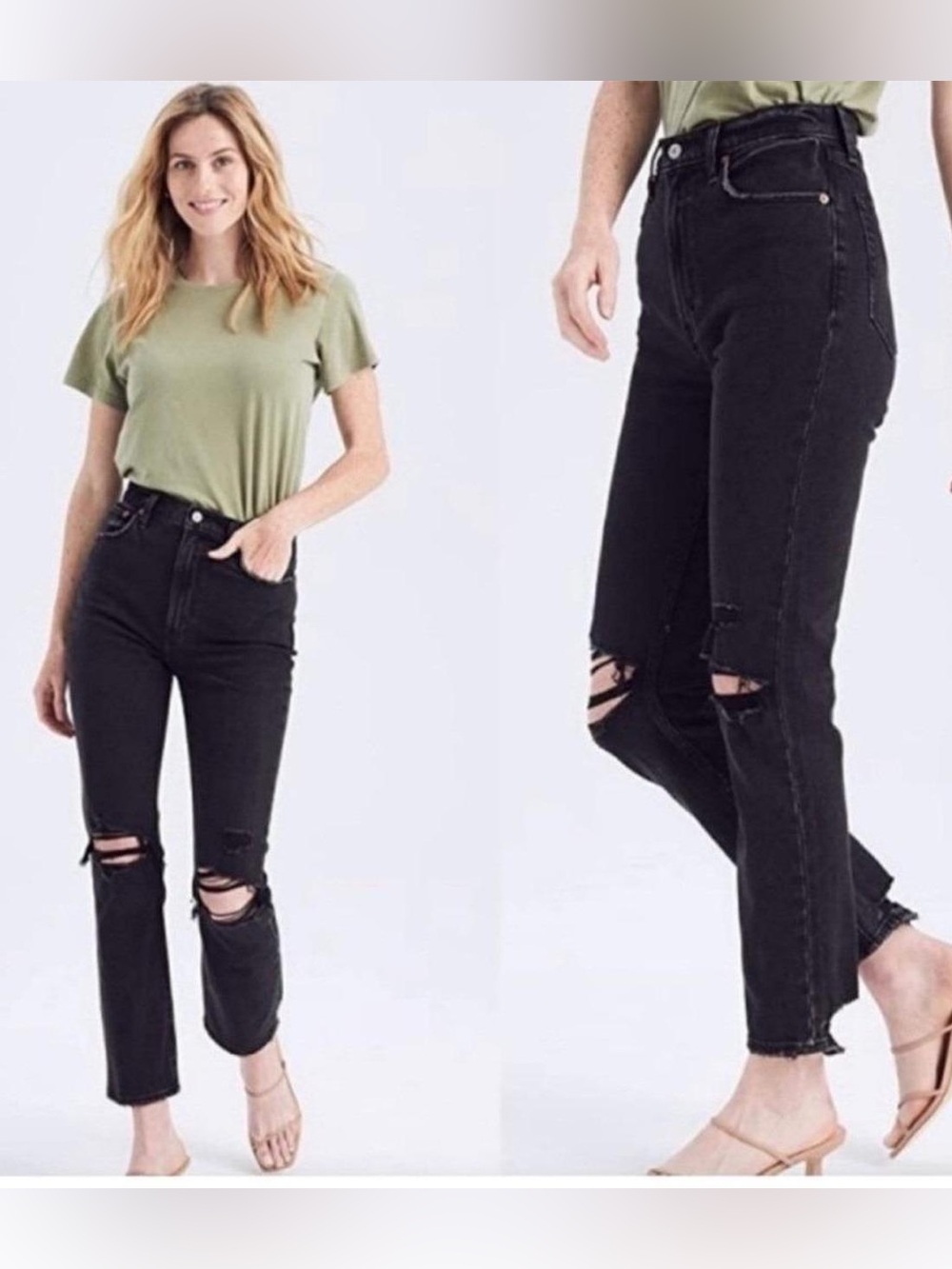 Abercrombie & Fitch The ankle straight ultra high-rise curve love 25R